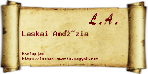Laskai Amázia névjegykártya
